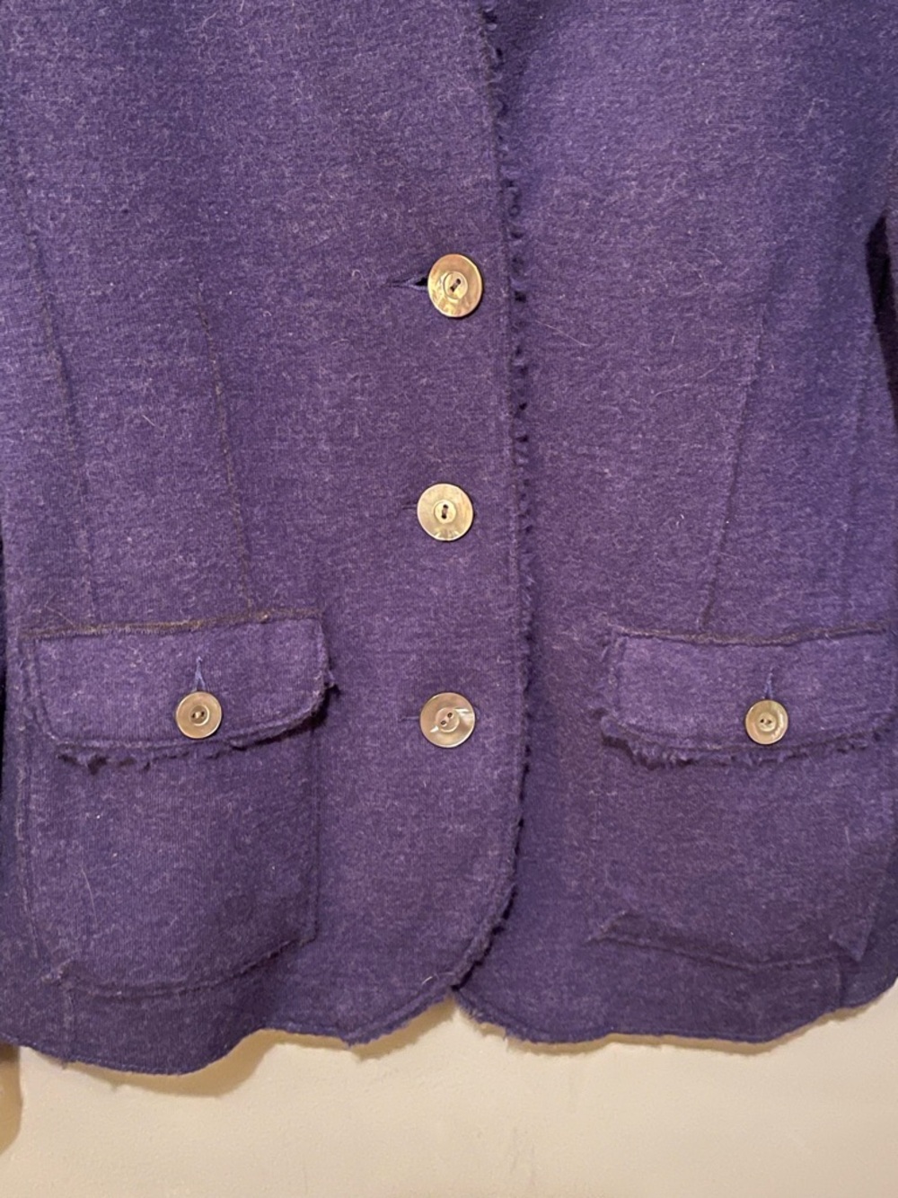 Eileen Fisher Purple 100% Merino Wool Felted Jacket XL Quiet Luxury - Picture 6 of 12
